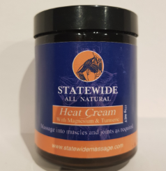 STATEWIDE ALL NATURAL MASSAGE HEAT CREAM WITH MAGNESIUM AND TURMERIC 175G