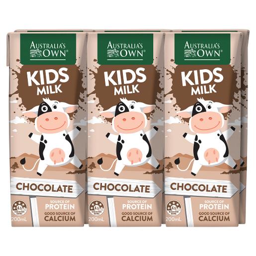 AUSTRALIAN OWN KIDS CHOCOLATE MILK 6X200ML x 4