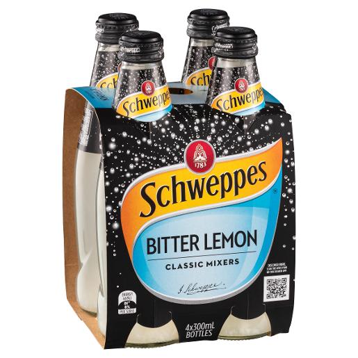 SCHWEPPES BITTER LEMON 4 PACK X 6 300ML