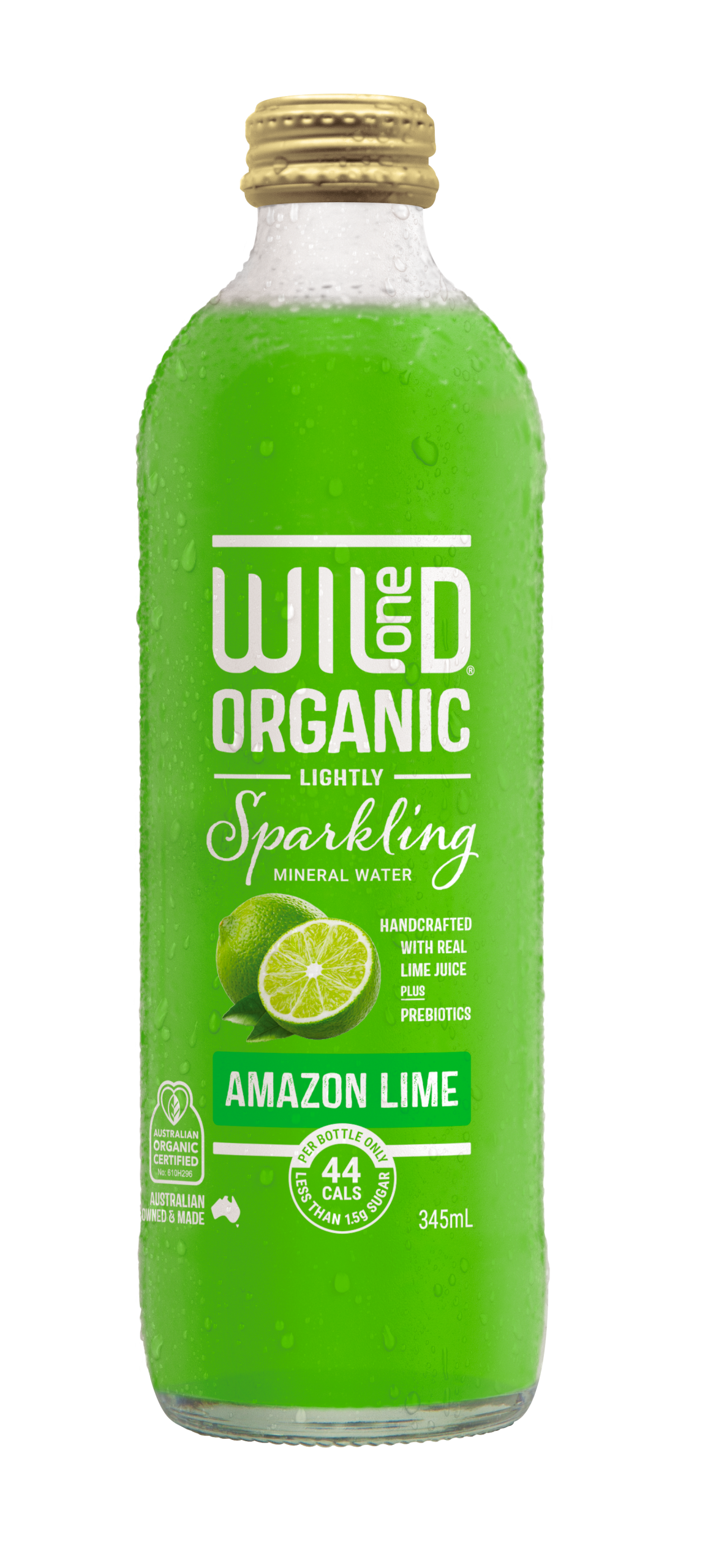 Wild Organic Sparkling Amazon Lime 345ml Pack Size:12