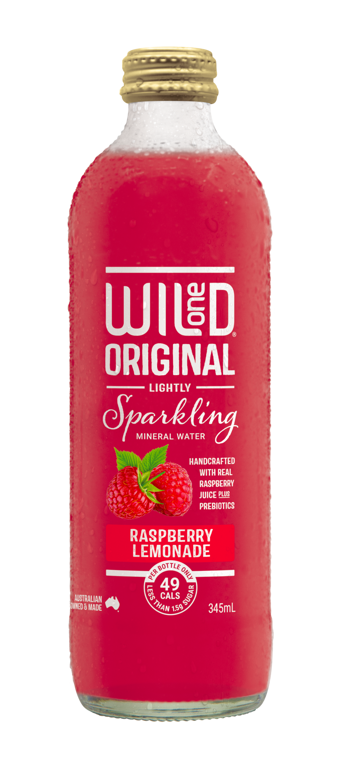 Wild Organic Sparkling Raspberry Lemonade 345ml Pack Size:12